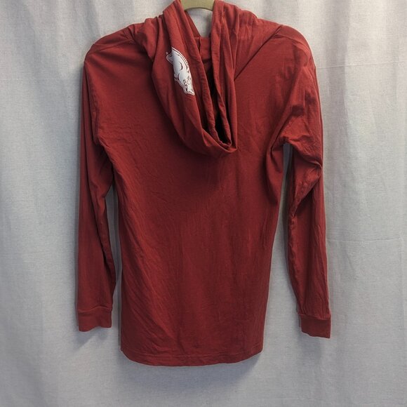 Pink by Victoria's Secret XS Fits Like M Arkansas Razorback Tee Shirt Hoodie - Picture 8 of 13